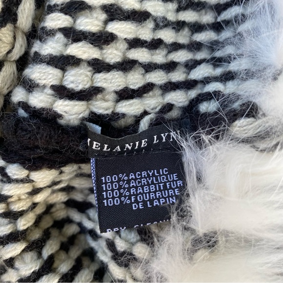 Melanie Lyne Knit Rabbit Fur Infinity Scarf - Picture 10 of 10